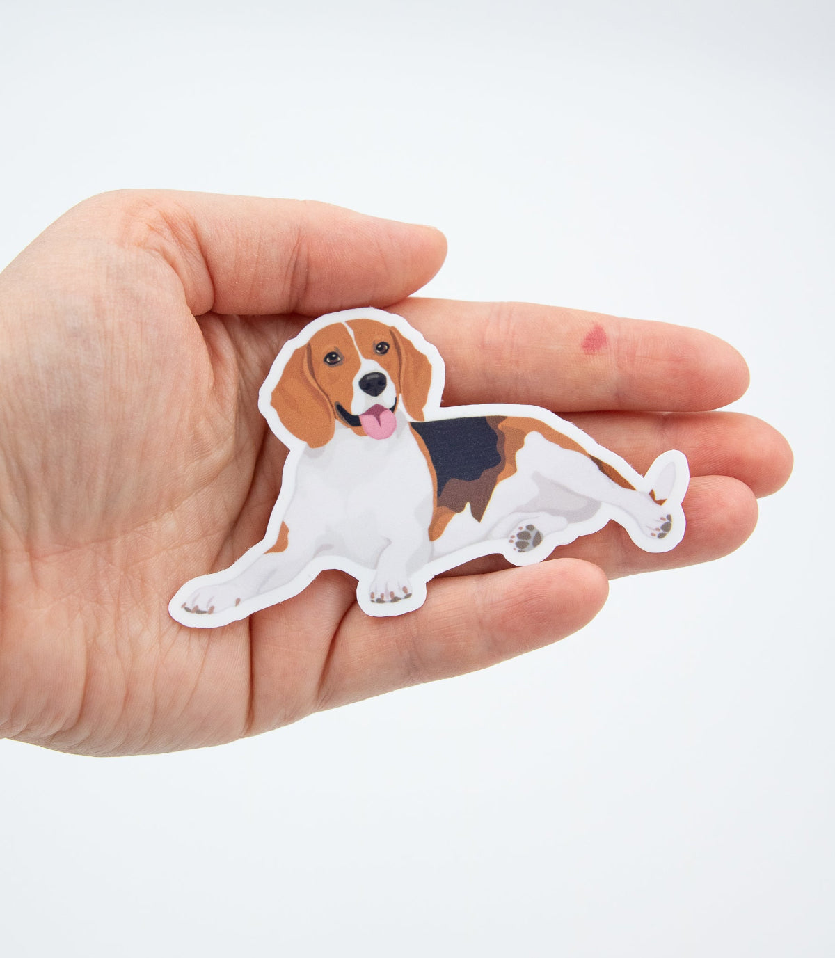 Vinyylinen piirretty beagle tarra