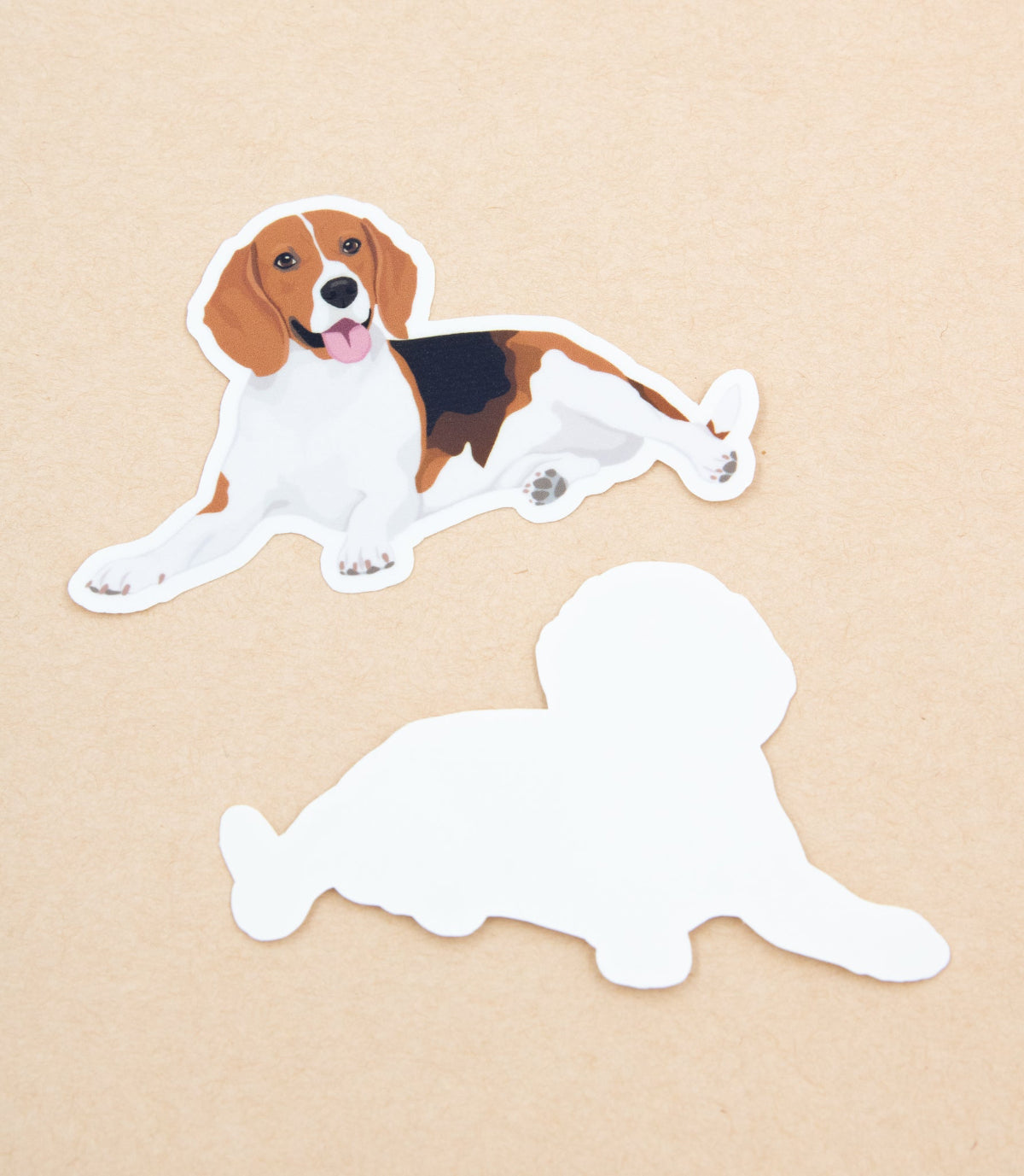 Vinyylinen piirretty beagle tarra