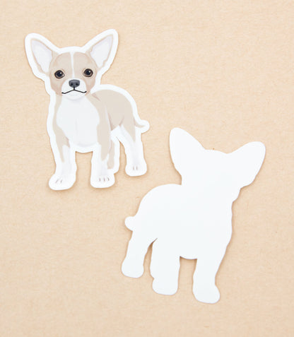 Vinyylinen piirretty chihuahua chihu tarra