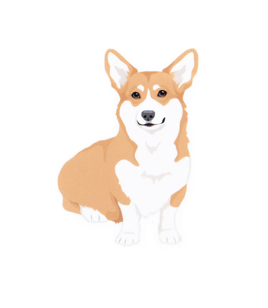 Vinyylinen piirretty welsh corgi pembroke tarra