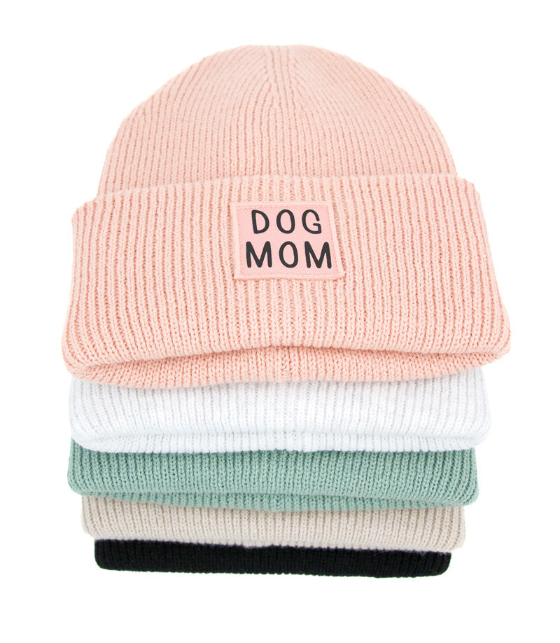 Suomessa käsinpainettu 100% kierrätysmateriaalista valmistettu dog mom pipo