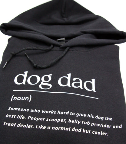 Musta huppari dog dad tekstillä