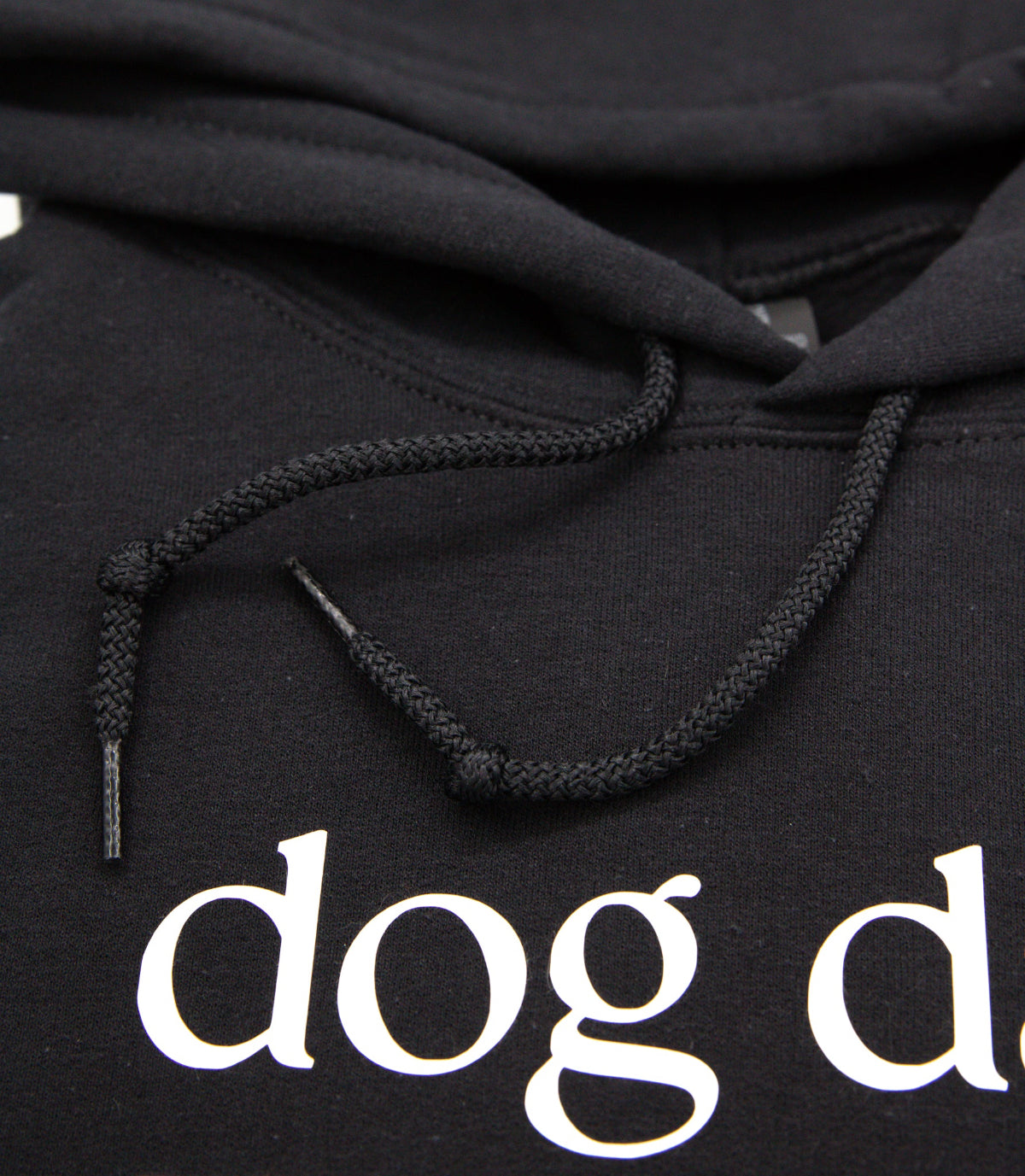 Musta huppari dog dad tekstillä